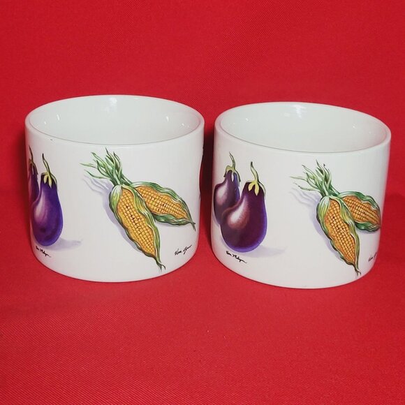 Tabletops Unlimited Fresh Vegetables Cup Mug Set of 2 - Picture 4 of 12